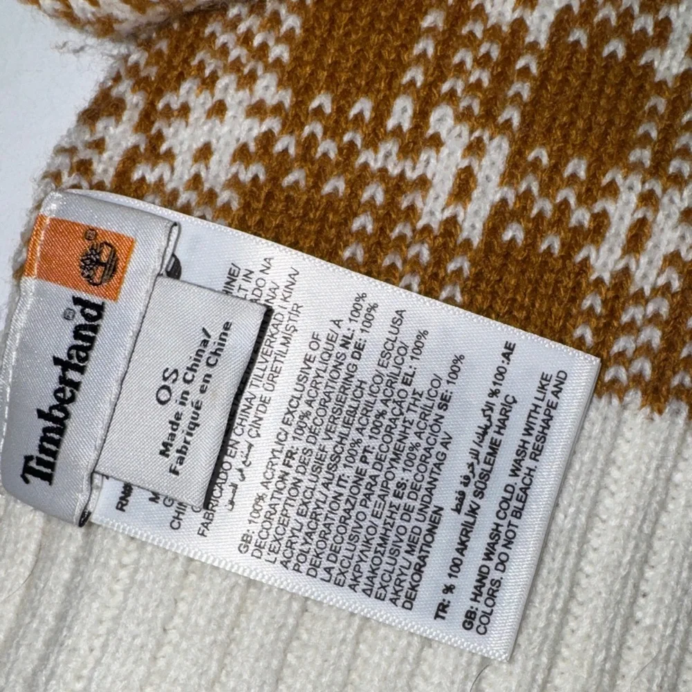 Timberland Y2K Brown‎ and Cream Checkered Scarf